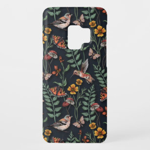 Coque Case-Mate Pour Samsung Galaxy S9 Oiseaux du jardin foncé et papillons