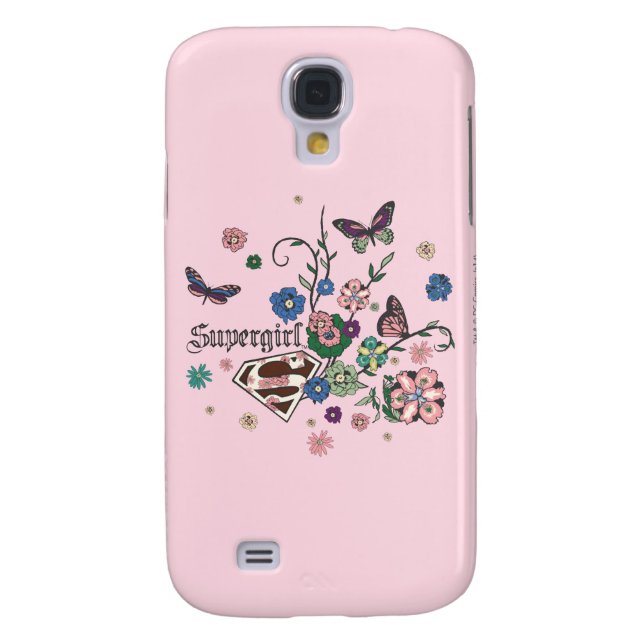 Coque Casemate Pour Samsung Galaxy Papillons supergirl (Dos)