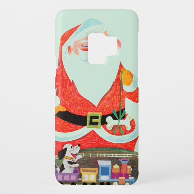 Coque Casemate Pour Samsung Galaxy Père Noël avec le train (Dos)