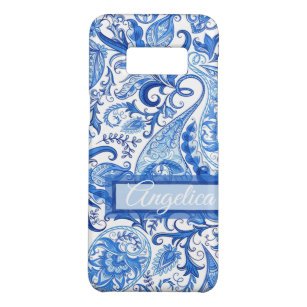 Coque Case-Mate Samsung Galaxy S8 Personnalisé Bleu Bleu Bleu Floral Motif Paisley