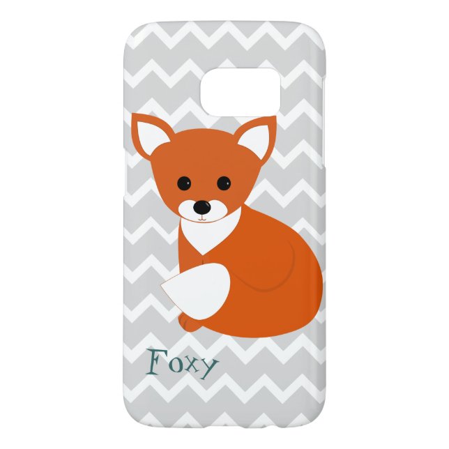 Coque Casemate Pour Samsung Galaxy Peu de conception de Fox rouge (Dos)