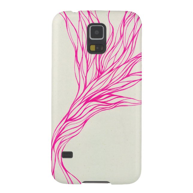 Coque Casemate Pour Samsung Galaxy Rose-Lignes caisse de la galaxie S5 de Samsung (Dos)
