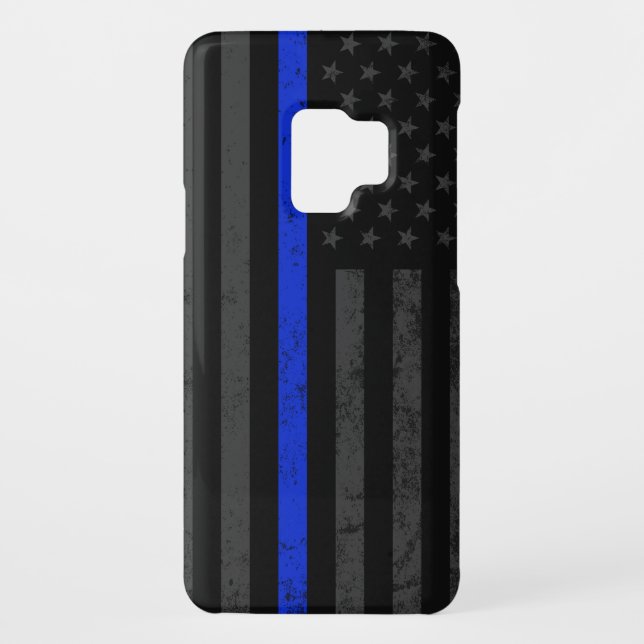 Coque Casemate Pour Samsung Galaxy Style foncé et robuste | Drapeau de police de la L (Dos)