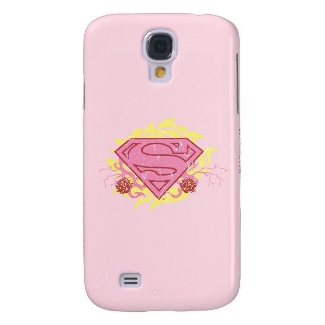 Coque Casemate Pour Samsung Galaxy Supergirl Fleurs roses (Dos)