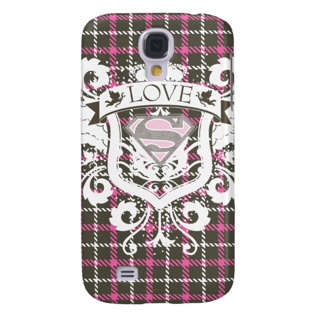 Coque Casemate Pour Samsung Galaxy Supergirl Love Crest (Dos)