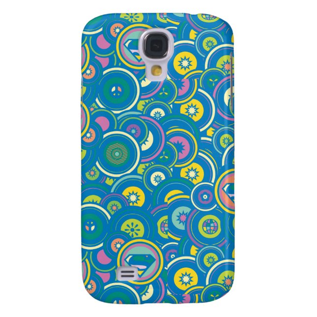 Coque Casemate Pour Samsung Galaxy Supergirl Motif bleu cercle (Dos)