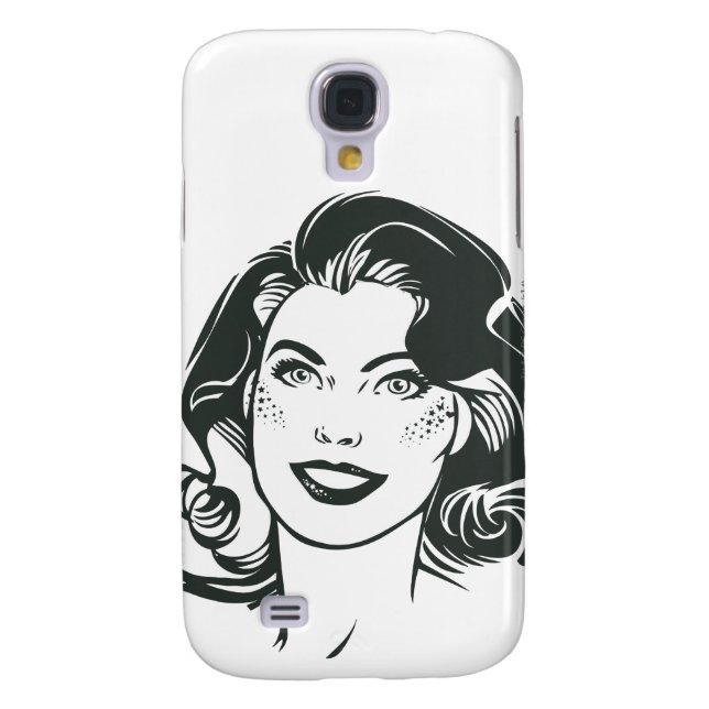 Coque Casemate Pour Samsung Galaxy Supergirl noir et blanc dessin 2 (Dos)