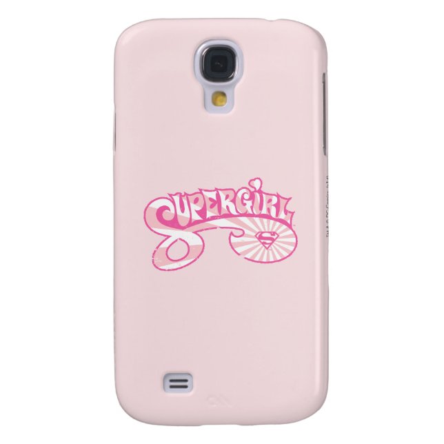 Coque Casemate Pour Samsung Galaxy Supergirl Rose Logo Star Burn (Dos)