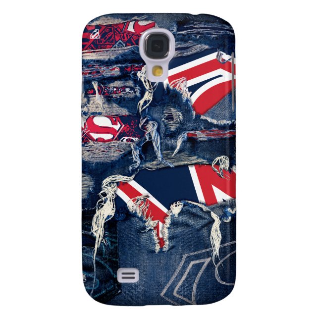 Coque Casemate Pour Samsung Galaxy Supergirl rouge, blanc et bleu (Dos)