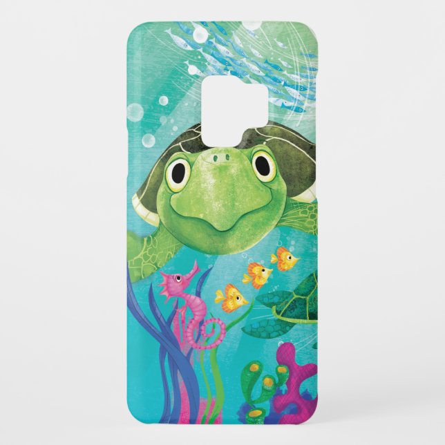 Coque Casemate Pour Samsung Galaxy Une Secourt de tortue de mer (Dos)