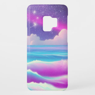 Coque Case-Mate Pour Samsung Galaxy S9 Vagues océaniques violettes dans le paysage côtier