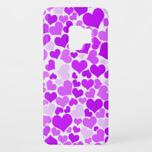 Coque Case-Mate Pour Samsung Galaxy S9 Violets Violets Coeurs Motif Romantique Plutôt