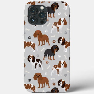 Coque Cavalier King Charles Spaniel Paws and Bones