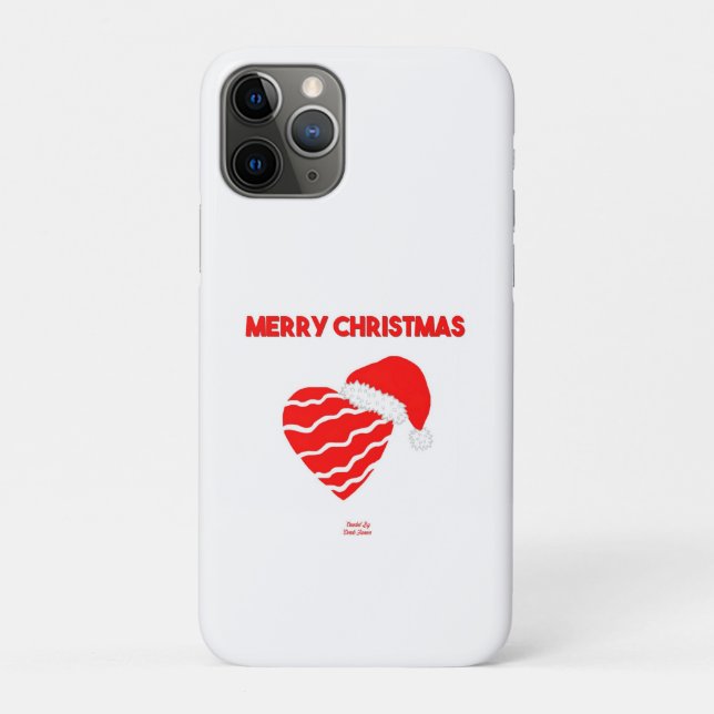 Coque Christmas Père Noël Heart Apple iPhone 11 Pr (Dos)