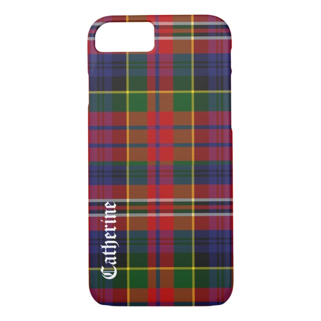 coque coloré de l'iPhone 7 Plaid pour MacPherson (Dos)