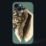 Coque conique turquoise<br><div class="desc">Dans cette belle coquille de conque noire et blanche classique, vous pouvez voir l'ombrage d'un coquillage naturel très pointu et clair. On peut s'imaginer à la chasse à la plage pour les coquillages ou jouer dans le sable. Obtenez dès aujourd'hui cette coquille de conque turquoise de style nautique sur vos...</div>