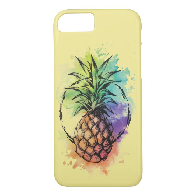 Coque d'ananas tropical coloré (Dos)