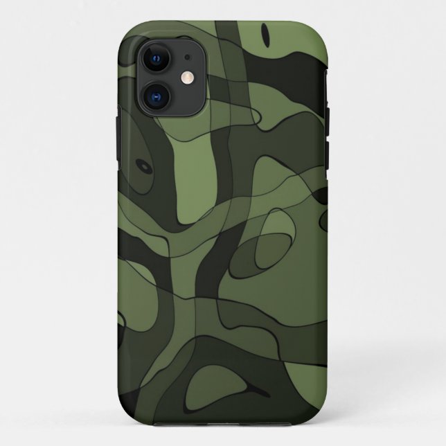Coque d'art Abstrait vert pour iPhone (Dos)