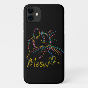 coque de chat coloré pour ipone