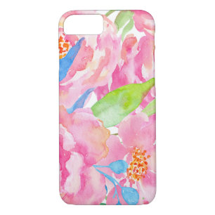 Coque de couverture iPhone de l'aquarelle florale 