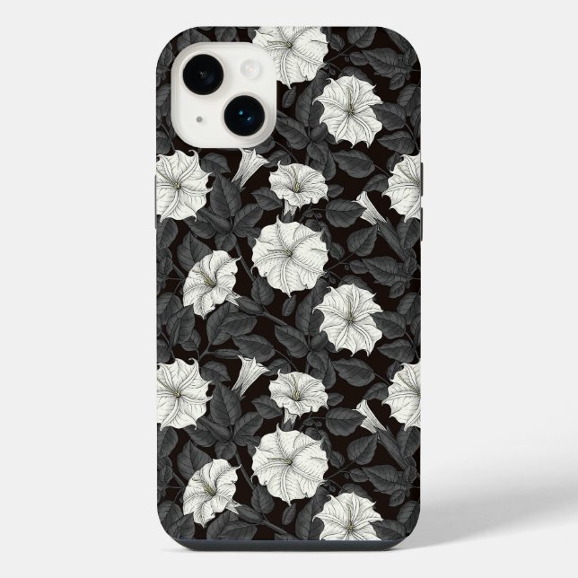 Coque de fleurs de lune coque iphone de l'accouple (Verso)