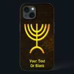 Coque de la flamme de Menorah-Mate coque iphone<br><div class="desc">Un rendu numérique brun et or de la menorah juive à sept branches (hébreu : מְ נ וֹ רָ ‎). Ajoutez votre propre texte. La menorah à sept branches, utilisée dans le sanctuaire portatif mis en place par Moïse dans le désert et plus tard dans le Temple de Jérusalem, est...</div>