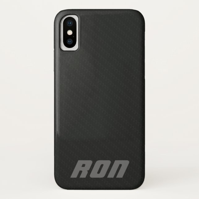 Coque de luxe Black Simulated Carbon Fiber iPhone  (Dos)
