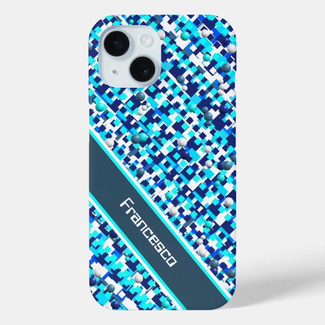 Coque  de motif géométrique-coque iphone de maté (Verso)