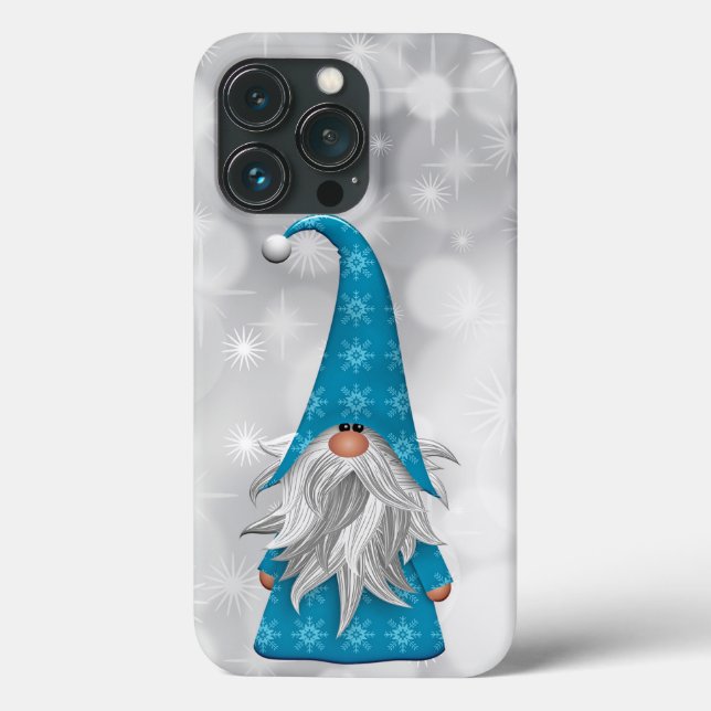 Coque de Noël bleu Gnome-Mate coque iphone (Verso)