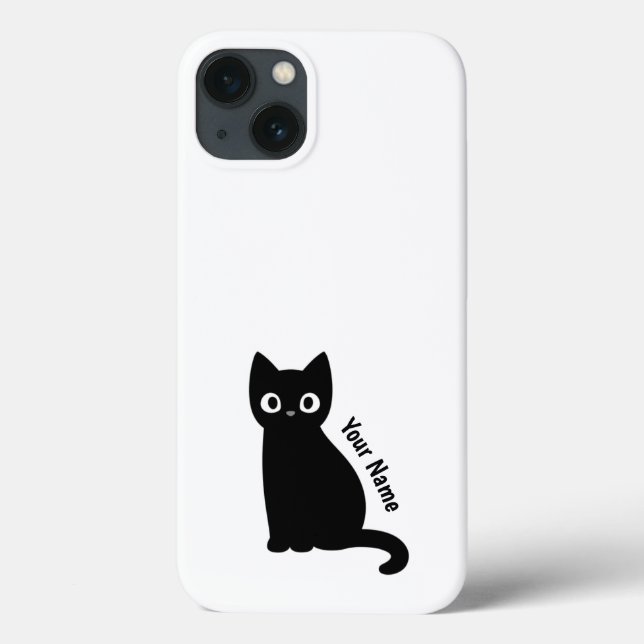 Coque de nom personnalisé Cat (Verso)