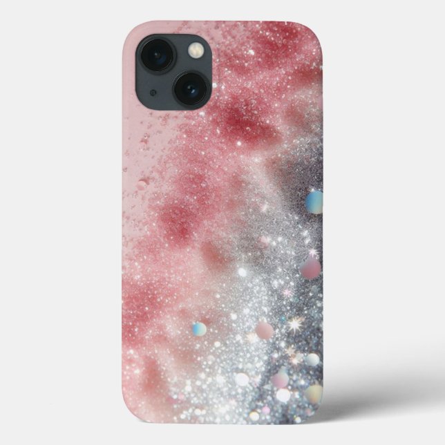 Coque de Parties scintillant rose vif avec étincel (Verso)