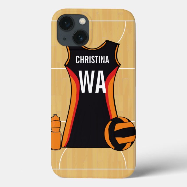 Coque de périphérique netball personnalisé (Verso)