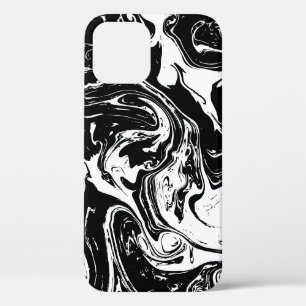 Coque de style noir et Marbre blanc iPhone 12 Pro