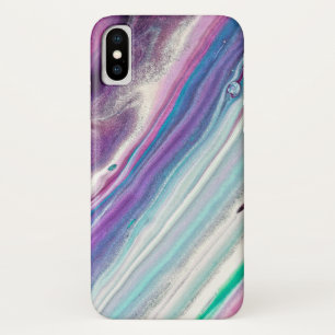 coque de téléphone abstraite framboise bleue color