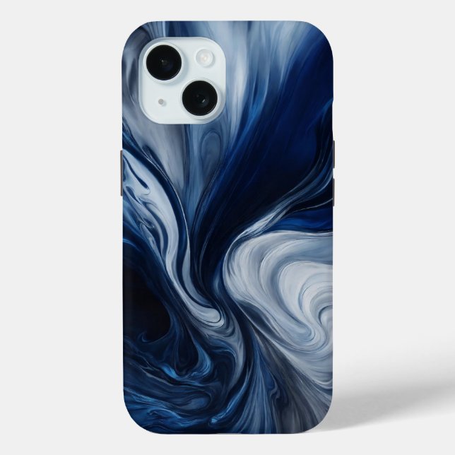 Coque de téléphone bleue, épaisse, résistante aux (Verso)