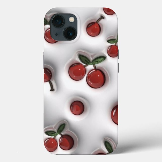 Coque de téléphone esthétique à la cerise mignonne (Verso)