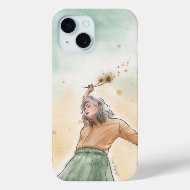 Coque de téléphone | Fille à fleurs (Verso)