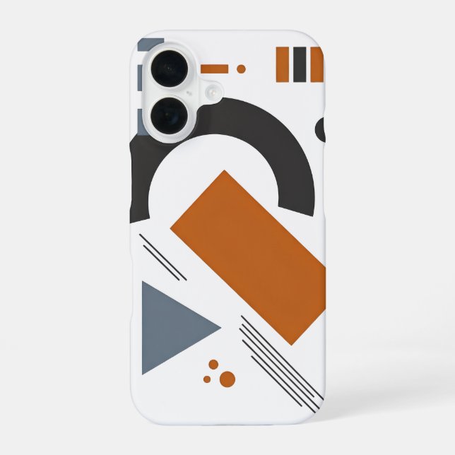Coque de téléphone Iphone 16 avec design géométriq (Verso)