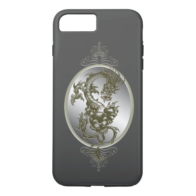 Coque d'iPhone Dragon en acier 7 (Dos)