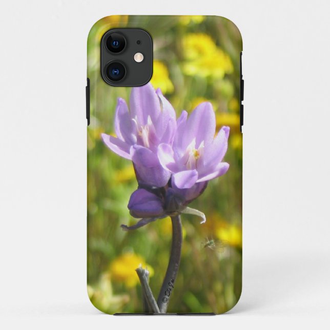 Coque d'iPhoneSE à fleurs violettes (Dos)