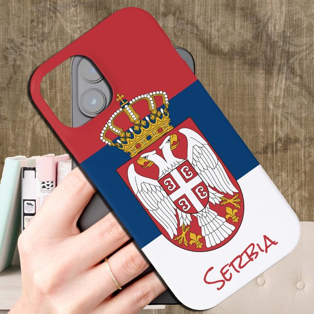 Coque du drapeau serbe, Serbie mode / sports iPhon (Créateur téléchargé)