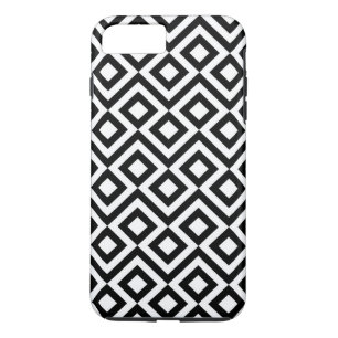 Coque dur pour iPhone 8 Plus Meander noir et blanc