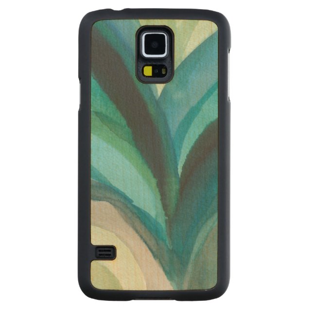 Coque En Érable Galaxy S5 Case Big Blue Leaf I (Dos)