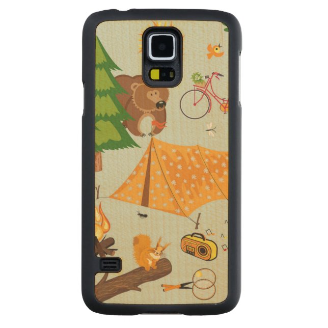 Coque En Érable Galaxy S5 Case Motif campant (Dos)