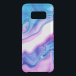 Coque Get Uncommon Samsung Galaxy S8 Couleurs fluides texture géode abstraite<br><div class="desc">Couleurs fluides cool modernes rose et bleu texture d'encre de géode abstraite.</div>