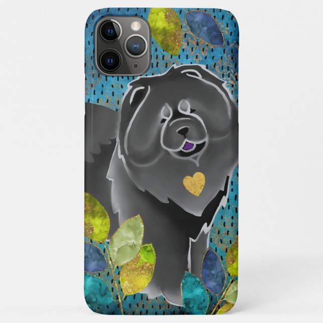Coque GINKGO BLACK CHOW IPHONE 11 PRO MAX (Dos)