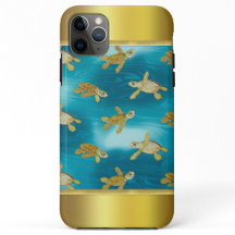 Coque Gold Turtles iPhone 11 Pro