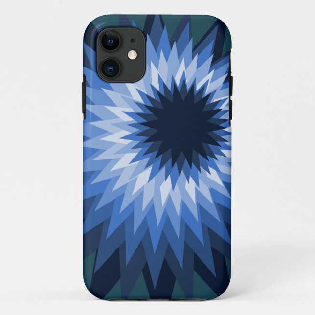 coque i phone fleur bleue (Dos)