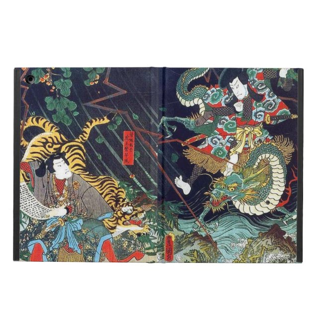 Coque iPad Air 龍虎, dragon de 豊国 et tigre, Toyokuni, Ukiyo-e (Extérieur)
