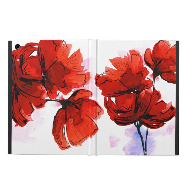 Coque iPad Air Abstrait Arrière - plan floral peint 2 (Extérieur)